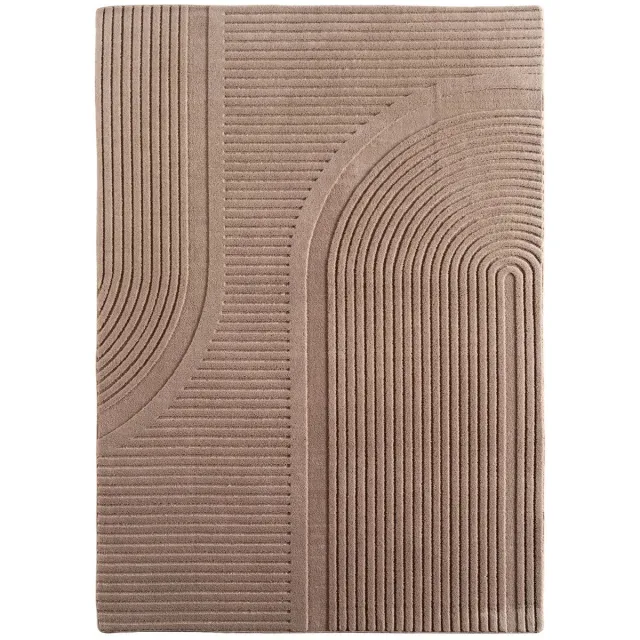 Dutch XXL Wasbaar Vloerkleed | Tapijt | Pompei | Grafisch | Beige | 80x250 cm