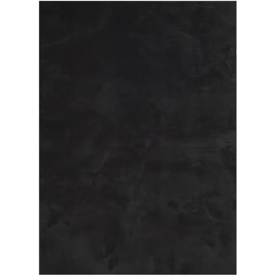 vidaXL Vloerkleed HUARTE laagpolig zacht wasbaar 160x230 cm zwart