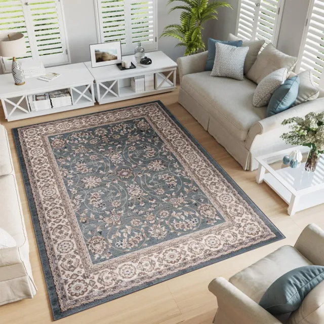 Tapiso Colorado Vloerkleed Grijs Modern Gebloemd Tapijt Grijs2