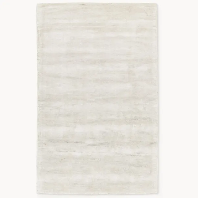 Westwing Collection Handgeweven viscose vloerkleed Jane Wit