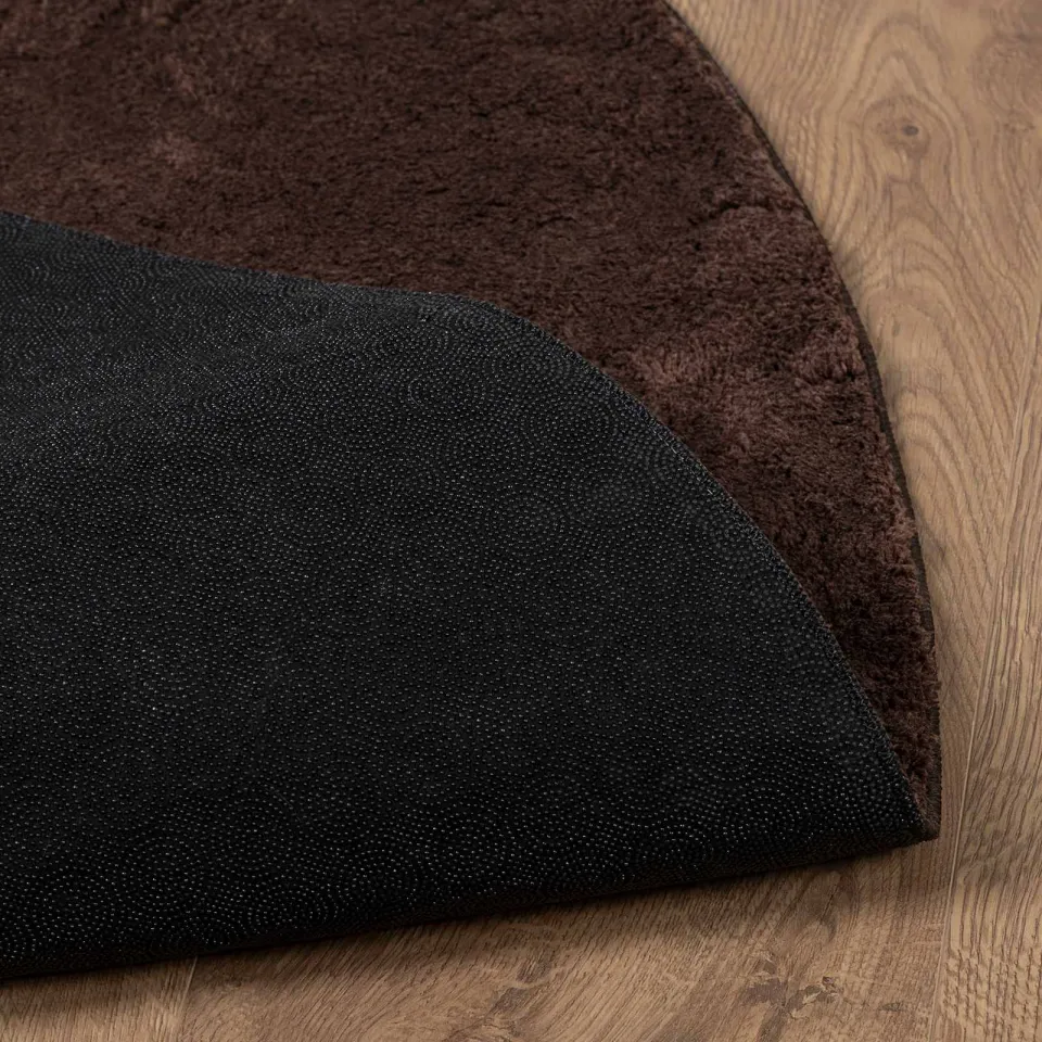 vidaXL Medium pile zachte en wasbare tapijt HUARTE Bruin Ø 160 CM, foto 4