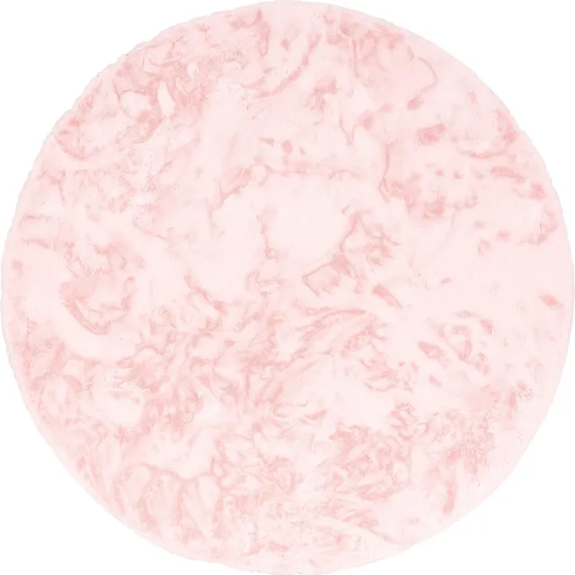 Pergamon Luxe Super Zachte Bont Vloerkleed Tapijt Plush Rond Roze