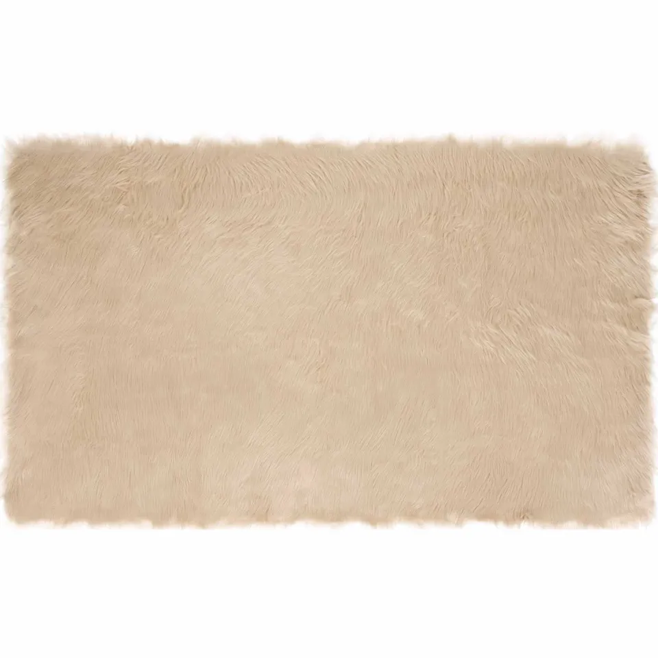 vidaXL Tapijt van imitatie TAFALLA Beige 100 x 200 cm Polyester