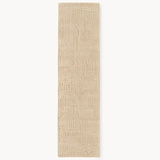 Westwing Collection Handgetuft wollen loper Merima Beige