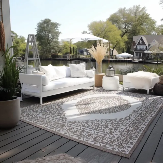 flycarpets Elle Decoration - Binnen & Buitenkleed - Omkeerbaar - Meekly - Linen / Beige