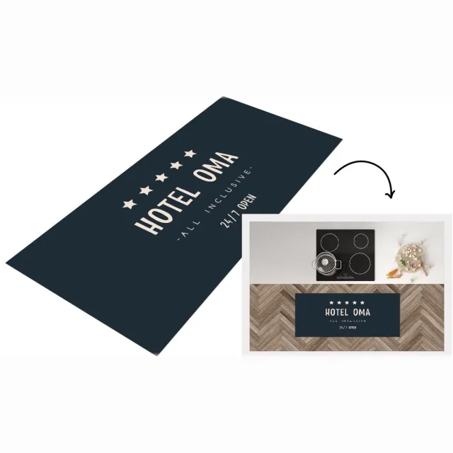 KitchenYeah Keukenloper - Loper keuken - Hotel oma - Oma - Lieve oma - Moederdag - Keukenloper vinyl Multicolor