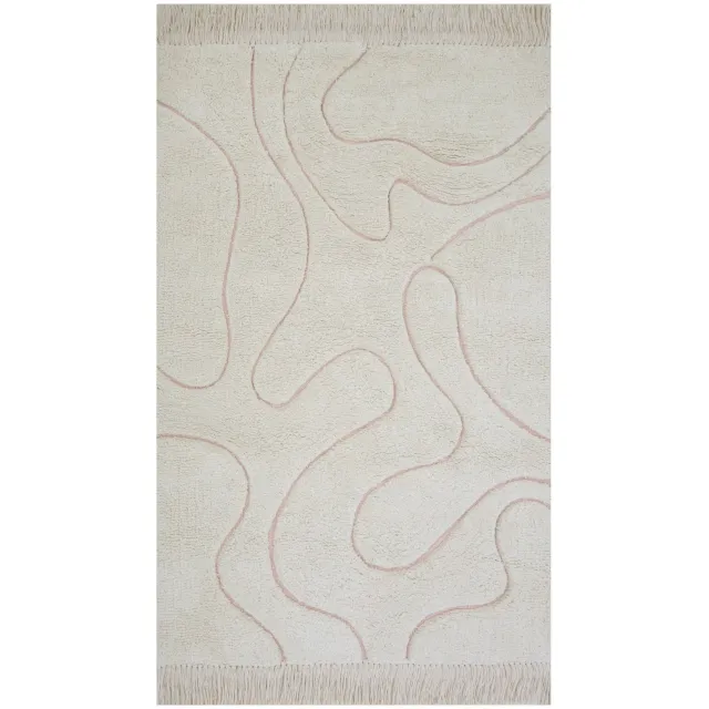 Tapis Petit kindervloerkleed Vera (130x90 cm) crème/roze