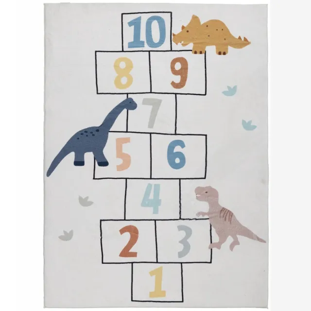 Little Olly Speelkleed - Ruby Dino Creme | Zacht & wasbaar - 80x150cm Crème