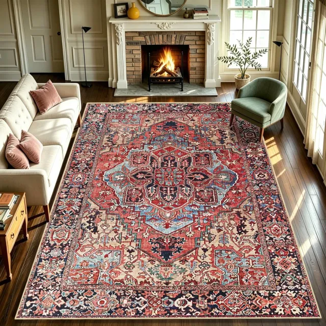 Duraxl Vloerkleed - Laagpolig - Rood - 200 x 300 cm
