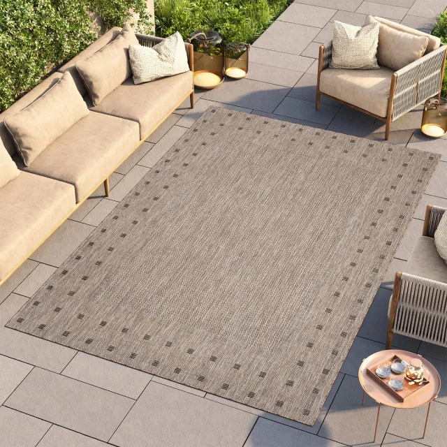 Tapiso Melissa Vloerkleed Bruin Indoor Outdoor Laagpolig Tapijt Maat- 60x200