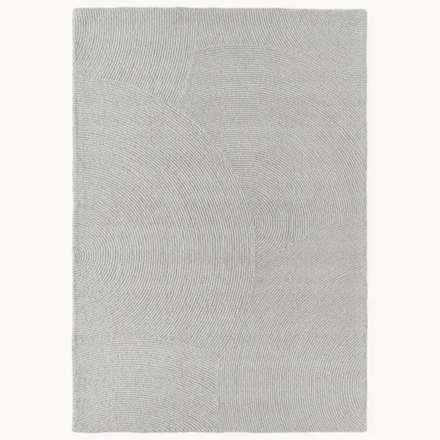 Westwing Collection Handgetuft wollen vloerkleed Eleni grijs