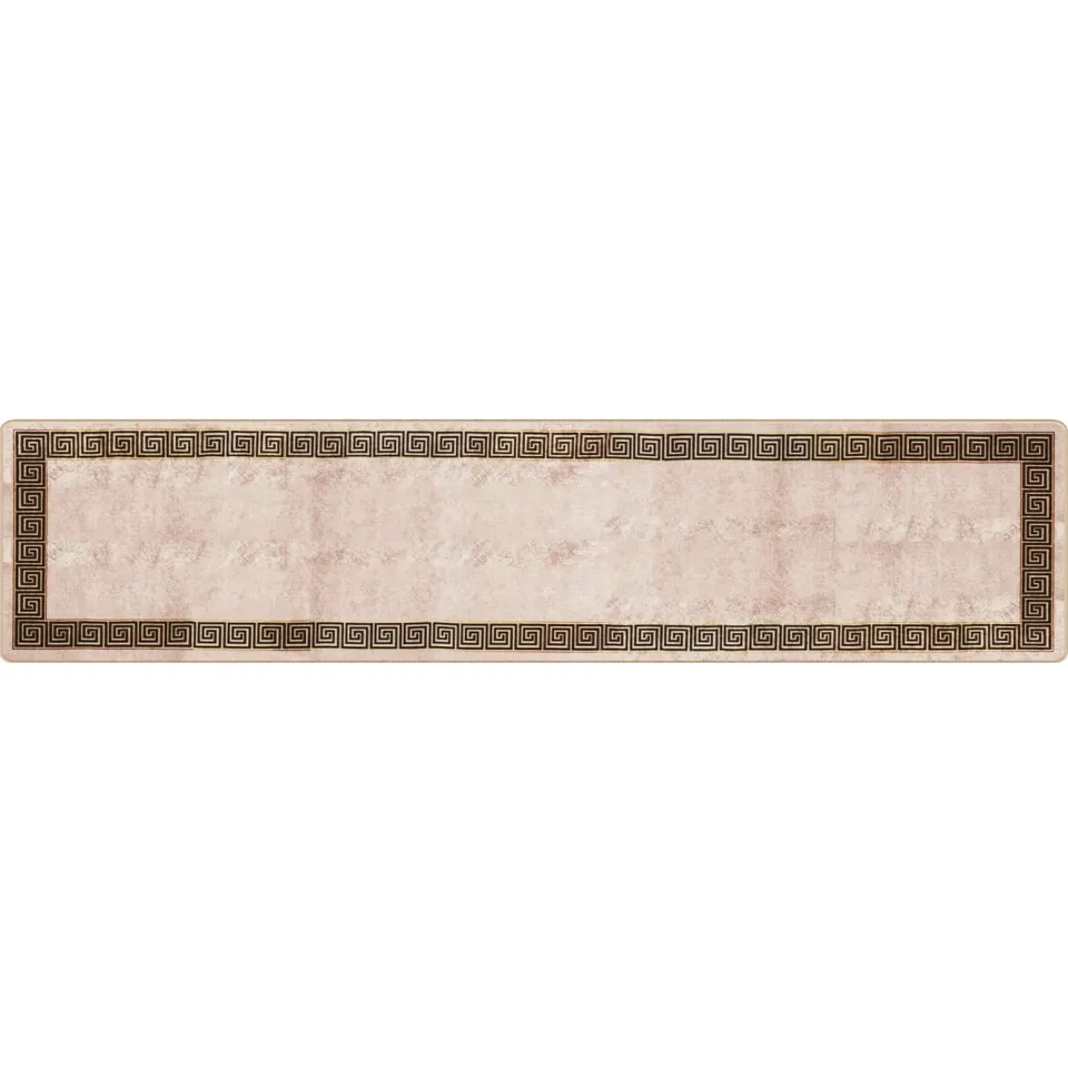 vidaXL Vloerkleedloper MARSA Beige en zwart 80 x 350 cm