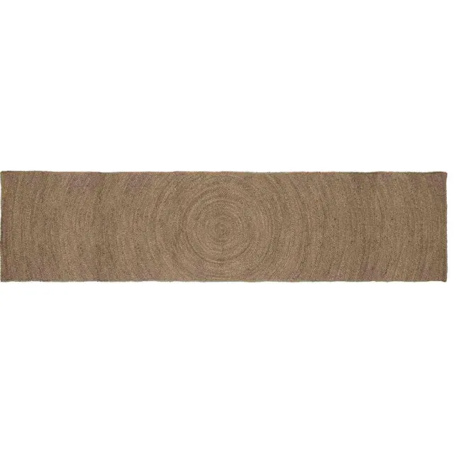 vidaXL Gebied Tapijt Grijs 80 x 400 cm Jute