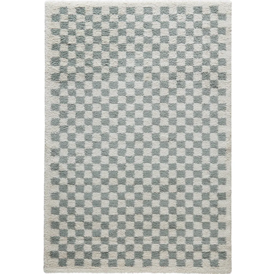 NOUS Living Teun vloerkleed groen turquoise/off white