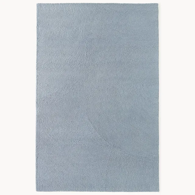 Westwing Collection Handgetuft wollen vloerkleed Eleni Lichtblauw