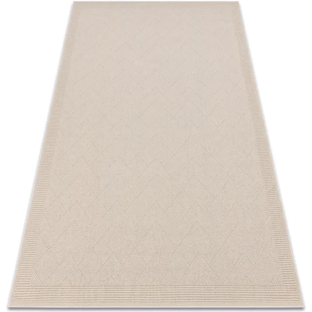RUGSX Kleden Rugsx Wollen tapijt VILLA 7636/68200 Zigzag SIZAL, platg 160x230 cm Beige