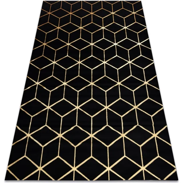 RUGSX Kleden Rugsx Tapijt GLOSS 3D modern 409C 86 Kubus 240x330 cm Zwart