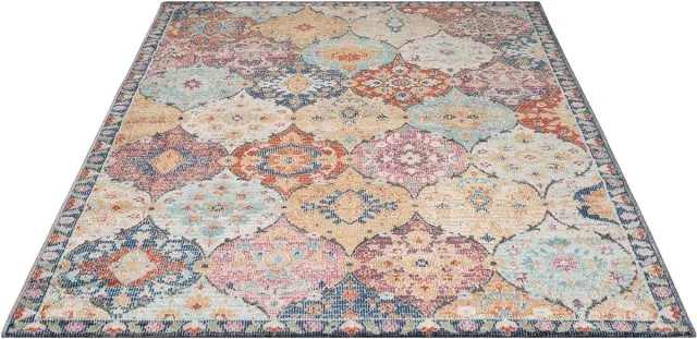 the carpet Palma – Weerbestendig Indoor & Outdoor Vloerkleed met Oosters Patchwork – Multicolor – 160 x 230 cm patchwork met oosters motief in multicolor