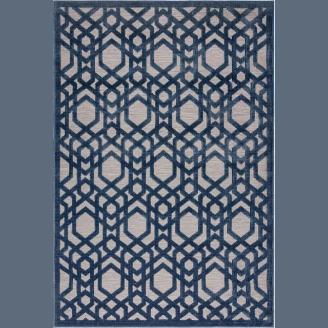 Shoulman Wonen Flair Rugs - Tuintapijt - Vloerkleed - 160x230cm - Voor binnen en buiten - Buitenkleed Blauw