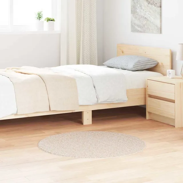 vidaXL Antislip Shaggy Tapijt Crèmekleurig 90 x 90 cm PP, foto 2