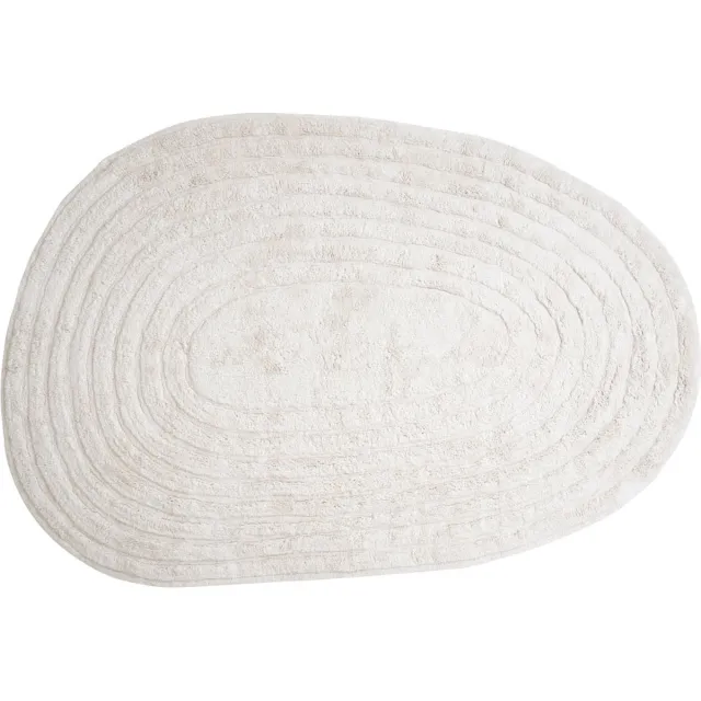 Veer Carpets Wasbaar Vloerkleed Oliver - Natural - Design Hoog-Laag Vloerkleed in Scandinavische / Japandi Stijl Creme