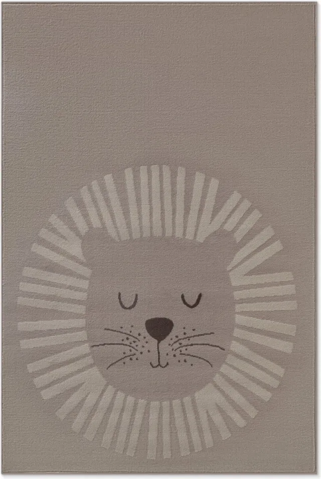 flycarpets Kindervloerkleed Adventures - Happy Lion - Beige / Creme 160x235 cm