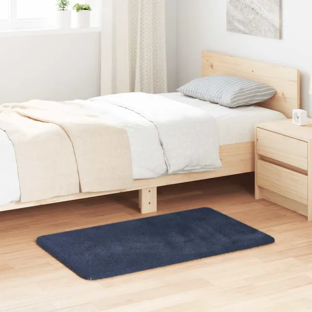 vidaXL Hoogpolig vloerkleed NAVARRA 60x100 cm polyester marineblauw, foto 2