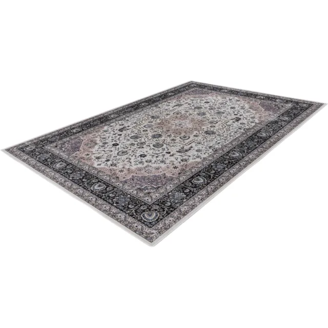 Lalee Dunya klassieke vloerkleed digitaal geprint karpet perziche motief laagpolige tapijt antislip rug wasbaar 160x230 cm ivory creme