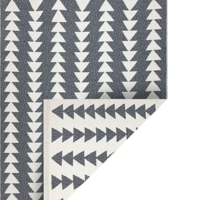 RUGSX Kleden Rugsx Tapijt TWIN 22994 geometrisch, driehoeken katoen Zwart