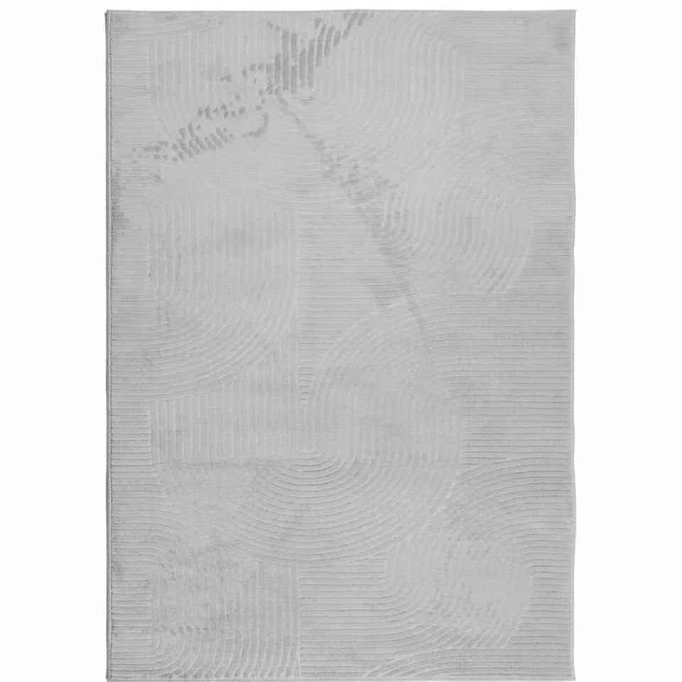 vidaXL Vloerkleed IZA laagpolig Scandinavisch 120x170 cm grijs, foto 3