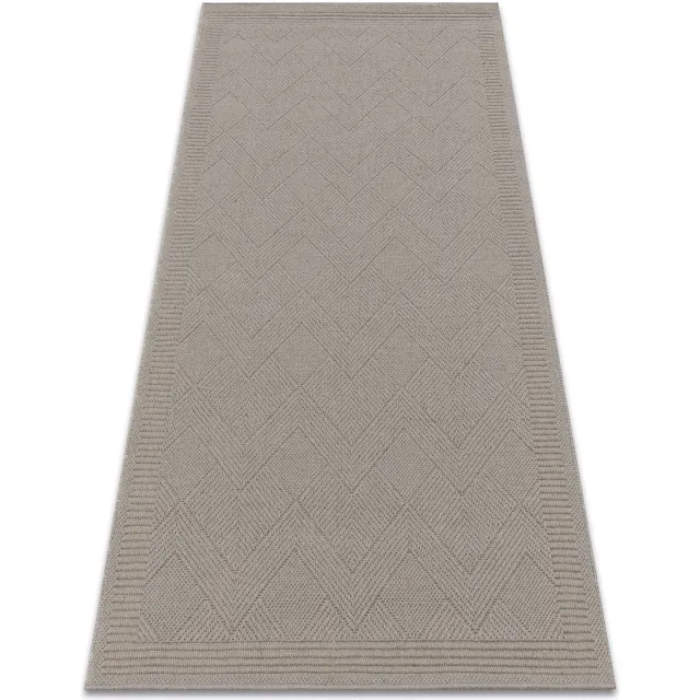 RUGSX Kleden Rugsx Wollen tapijt VILLA 7636/68400 Zigzag SIZAL, platg 160x230 cm Beige