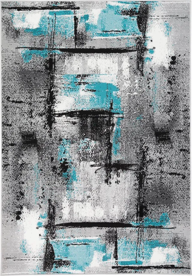 Pergamon Vloerkleed Designer Samba Modern Urban Blauw