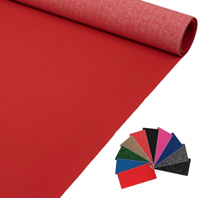 ANRO Eventtapijt Rood 250x100cm – Beurstapijt Loper Messeloper Bruiloftsloper Antislip Weerbestendig