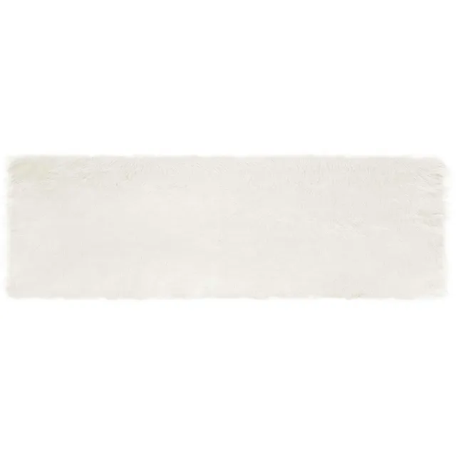 vidaXL Tapijt - van - imitatie - schapenvacht - TAFALLA - Wit - 80 - x - 250 - cm