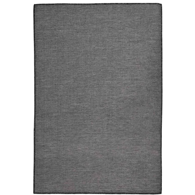 vidaXL Buitenkleed platgeweven 120x170 cm grijs