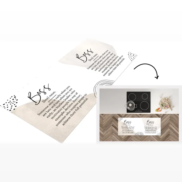 KitchenYeah Keukenloper - Loper keuken - Boss - Quotes - Spreuken - Keukenloper vinyl Multicolor