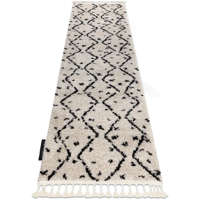 RUGSX Kleden Rugsx Tapijt, Vloerbekleding BERBER TETUAN B751 zigzag , 80x300 cm Beige