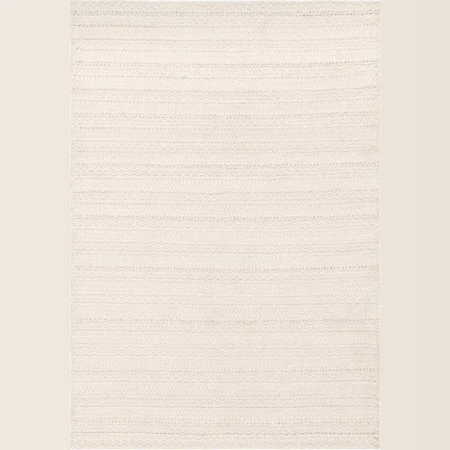 Eazy Living Easy Living - Easy Living Grayson Cream Vloerkleed - 200x290 - Rechthoek - Buiten,Laagpolig,Structuur Tapijt - Modern - Beige, Wit
