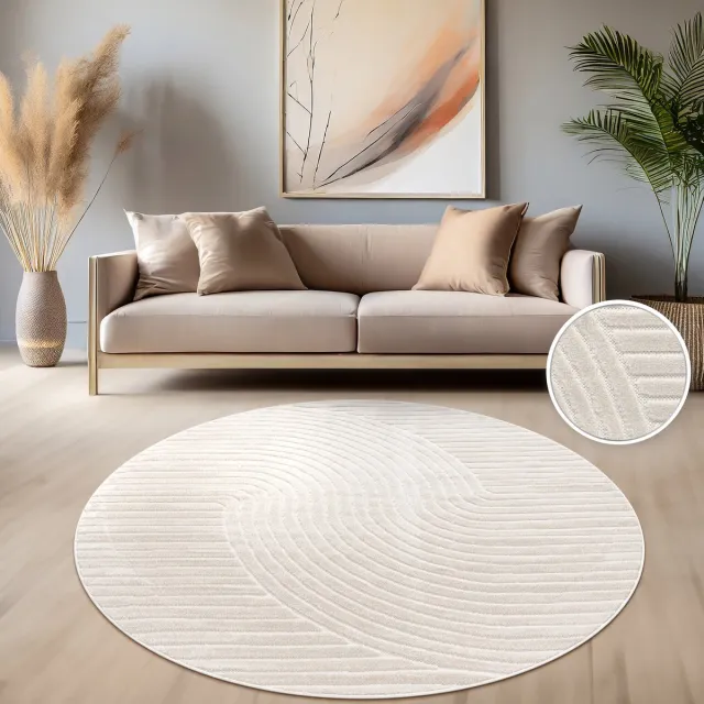 flycarpets Laagpolig Vloerkleed Cotera - Creme