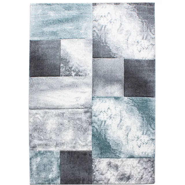 Ayyildiz Hawaii – Laagpolig vloerkleed – Blauw – Ruit