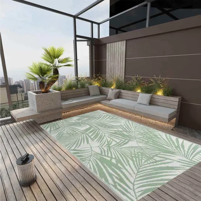 vidaXL Buitenkleed ARAKIL 190x290 cm polypropeen groen