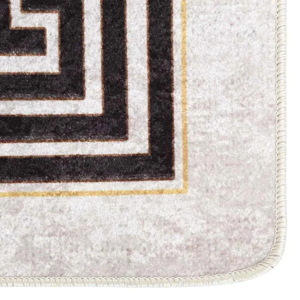 vidaXL Vloerkleed wasbaar 80x300 cm lichtbeige beige, foto 4