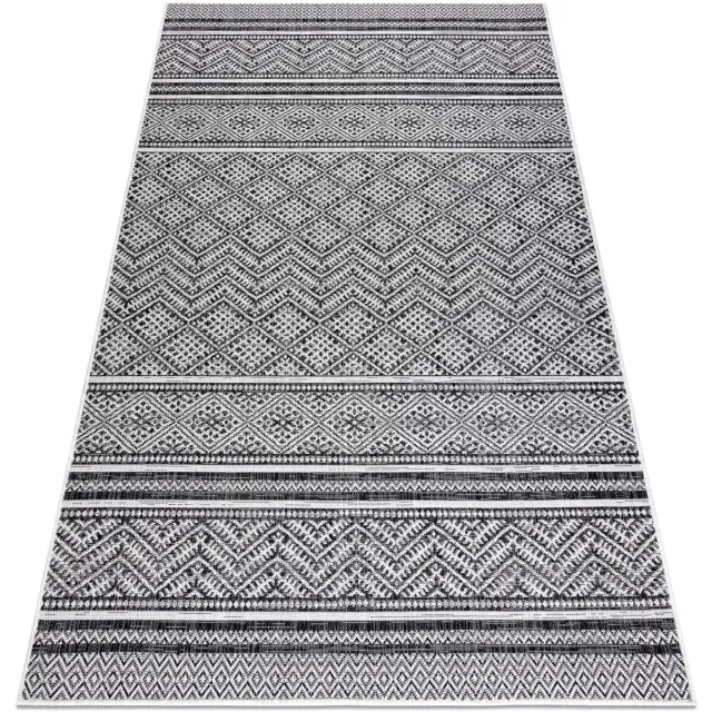 RUGSX Kleden Rugsx Sisal tapijt SISAL SION Zygzag, Ruit Boho Zwart