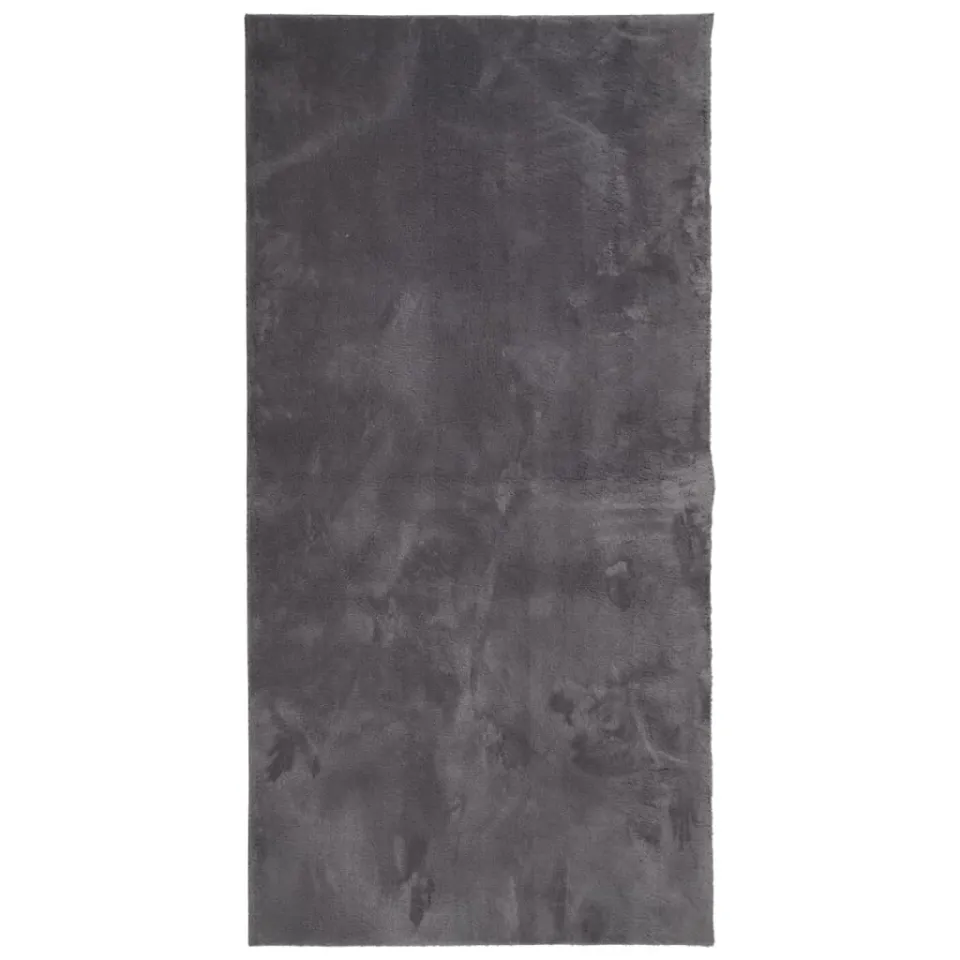 vidaXL Vloerkleed HUARTE laagpolig zacht wasbaar 100x200 cm antraciet, foto 3