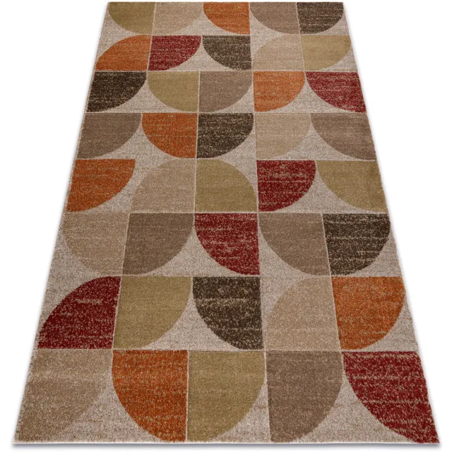 RUGSX Kleden Rugsx ARCANA 4673 vloerkleed beige / oranje, geometrisch