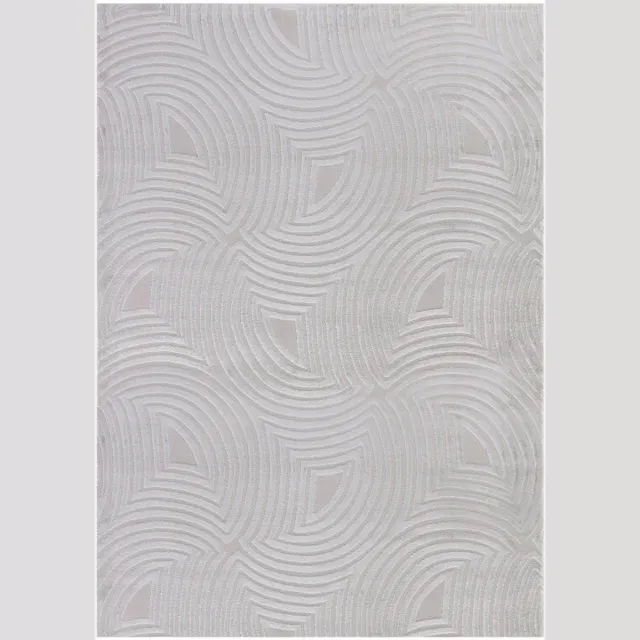 Ayyildiz Vloerkleed Sahara 3D Japandi Stijl 140 x 200 cm Grijs Zilver 1113