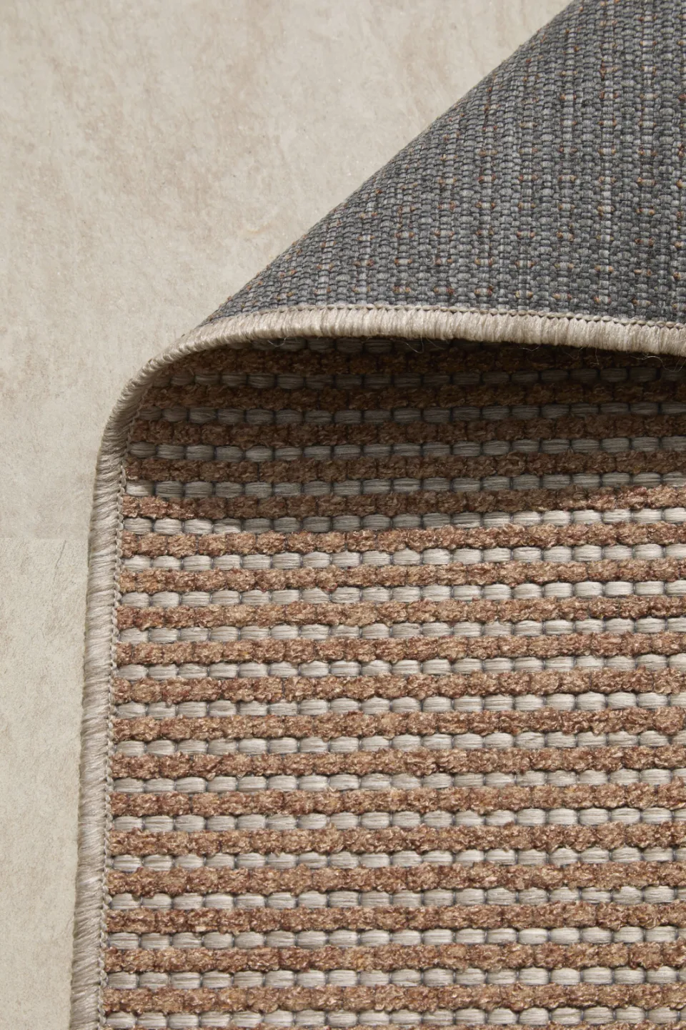 NOUS Living binnen- en buitenvloerkleed beige/terra, foto 4