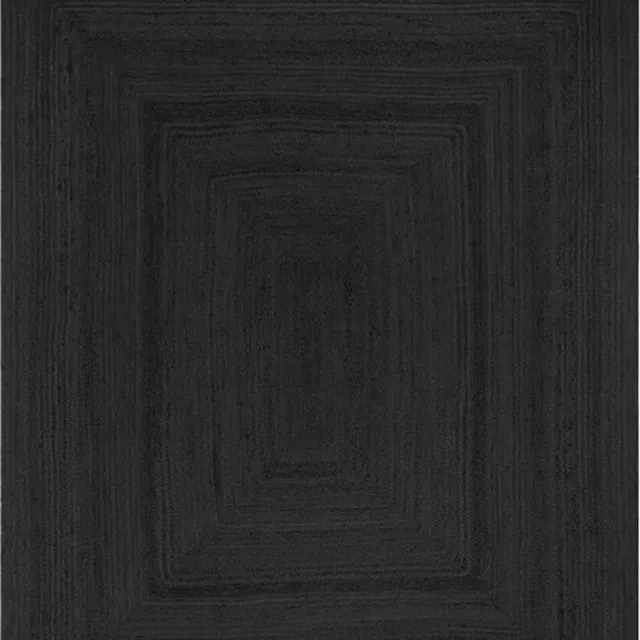 MrCarpet Jute vloerkleed rechthoek antraciet/zwart 200x290cm Mrcarpet