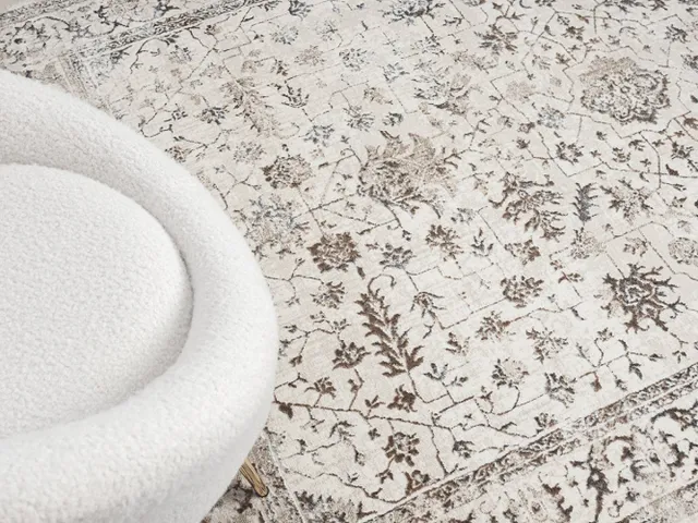 Merinos Karpet24 Creation vloerkleed – laagpolig met oosters motief – Crème – Ø 200 cm rond