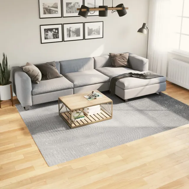 vidaXL Vloerkleed IZA laagpolig Scandinavisch 200x280 cm grijs